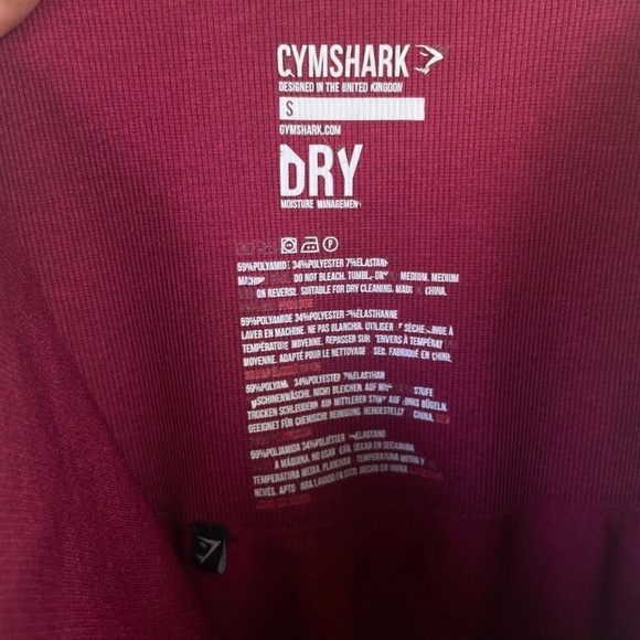 Gymshark Dry Energy Seamless High Rise Leggings Beet Marl - Picture 6 of 6